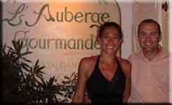 Florence and Christophe at L'Auberge Gourmande